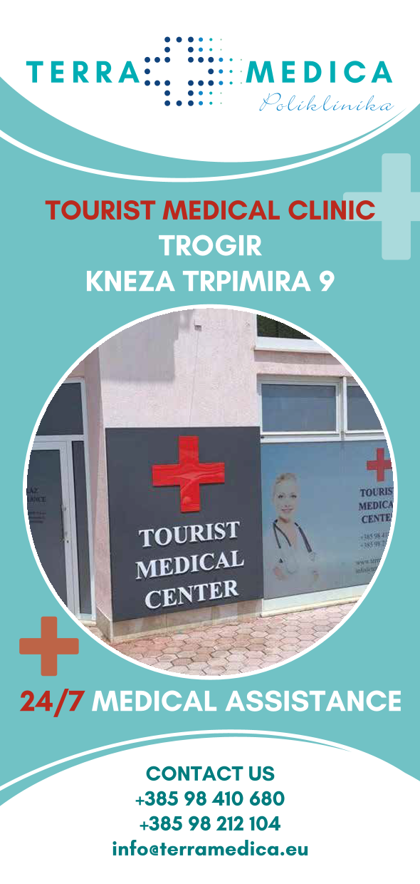 OBAVIJEST – TURISTIČKA AMBULANTA U TROGIRU TERRA MEDICA