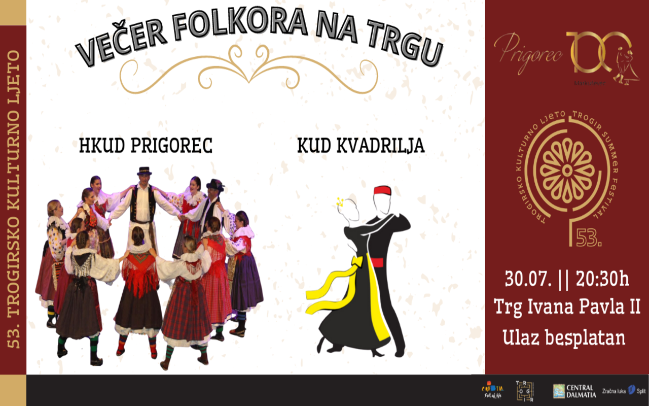 Večer folklora na Trgu “Prigorje i Trogir”