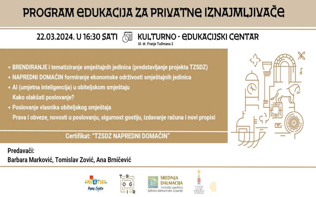 Program edukacija za privatne iznajmljivače