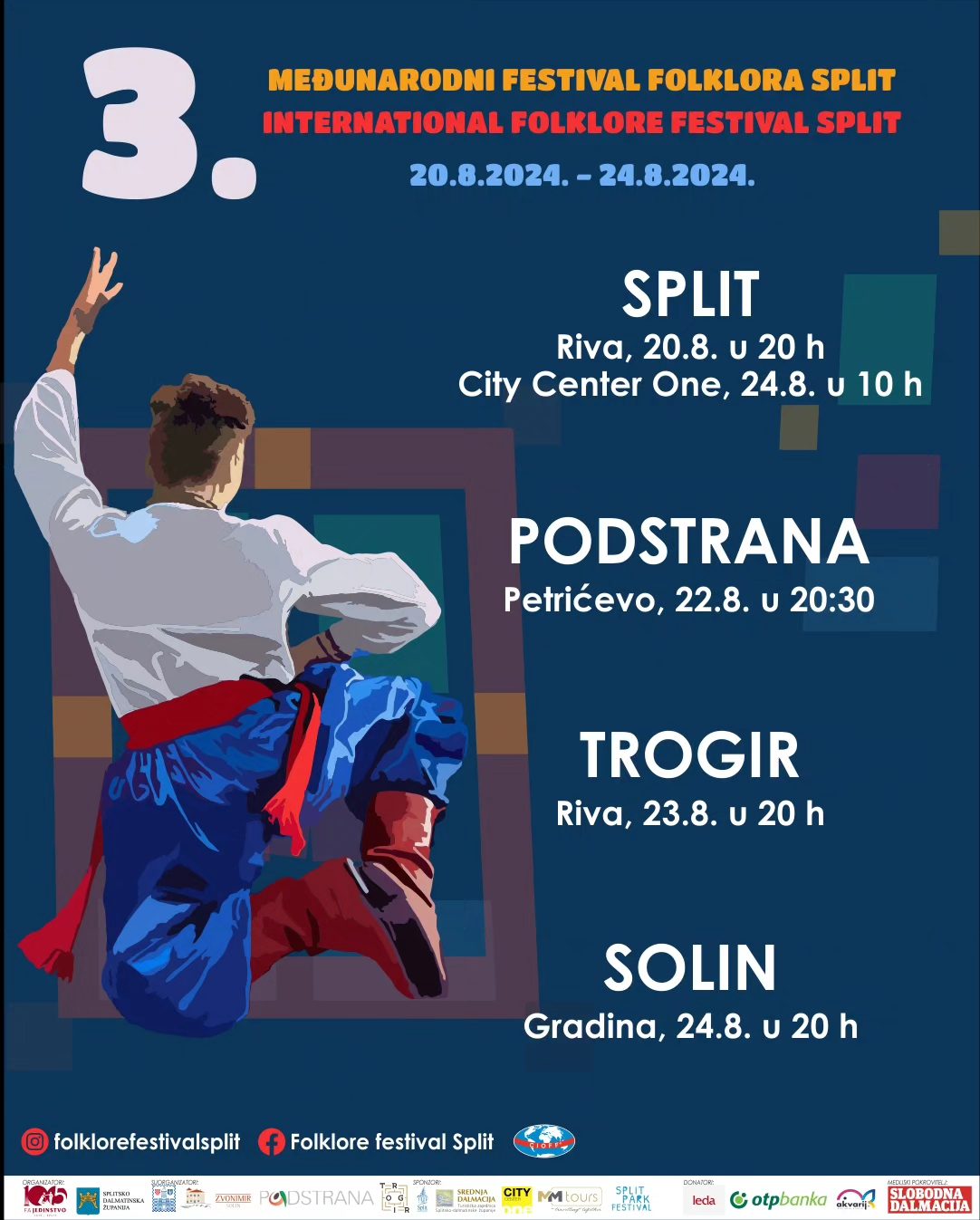 3rd International Folklore Festival Split / August 23, Trogir