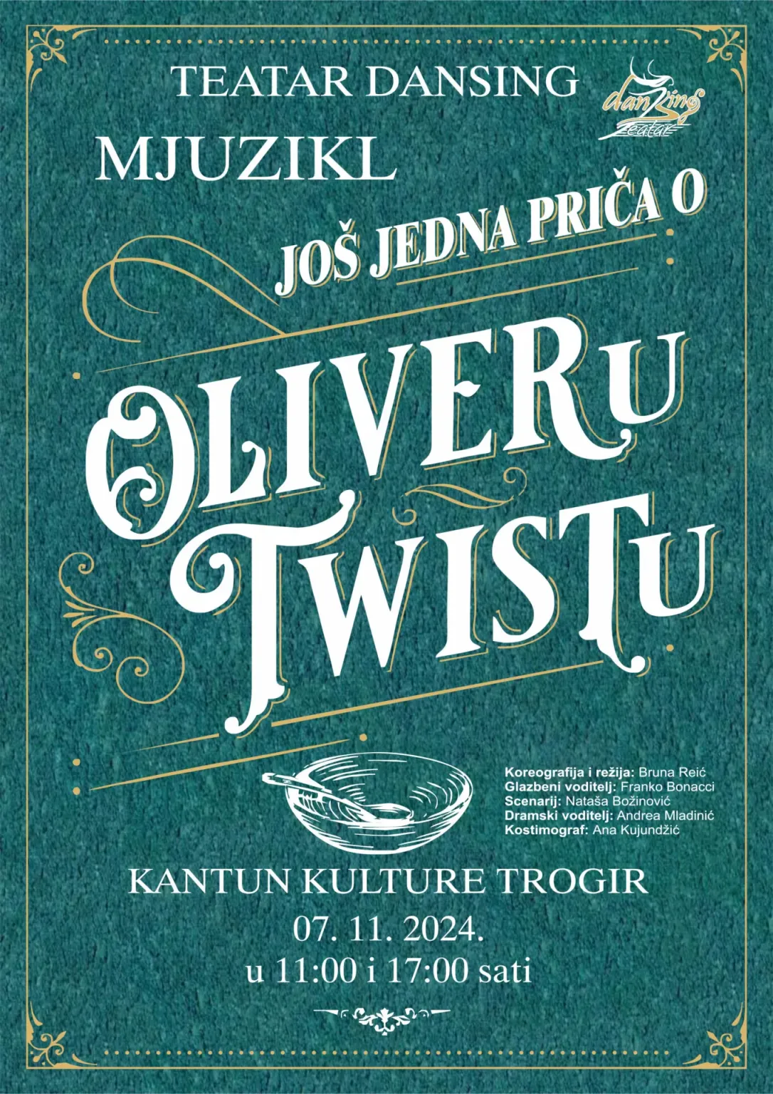 Teatar DanSing: “Još jedna priča o Oliveru Twistu” – mjuzikl za mlade