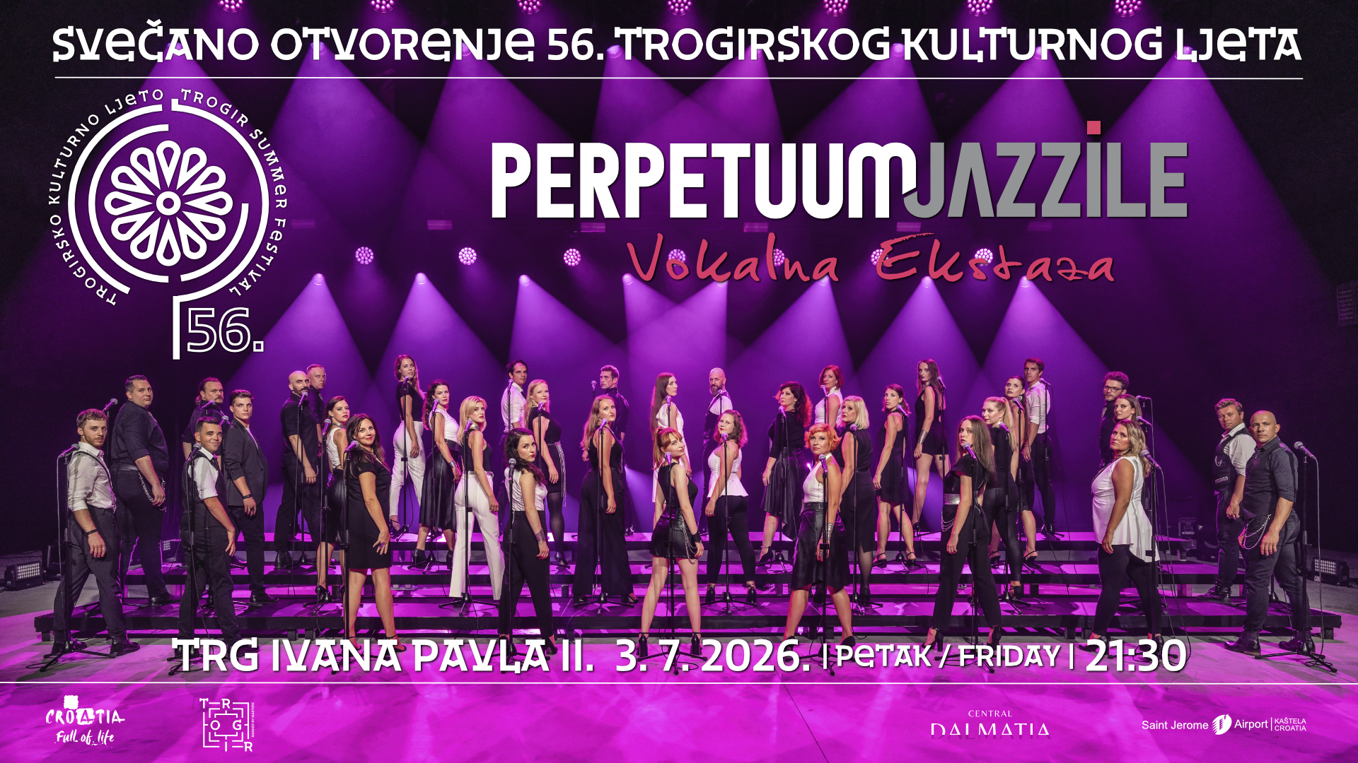 Svečano otvorenje 56. Trogirskog kulturnog ljeta: koncert Perpetuum Jazzile
