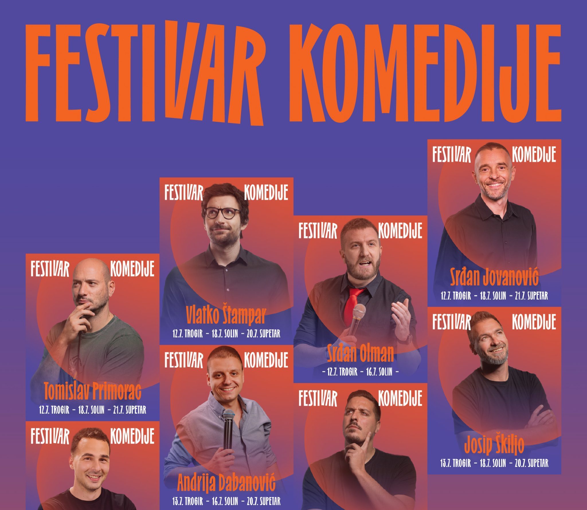 SplickaScena donosi FESTIVAR KOMEDIJE u Trogir: dvije večeri smijeha u Kuli Kamerlengo