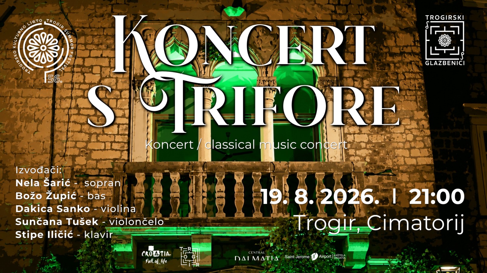 KONCERT S TRIFORE U TROGIRU – TROGIRSKI GLAZBENICI